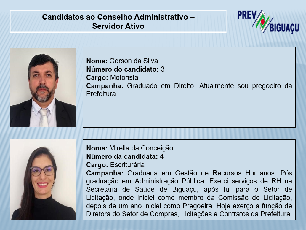 Candidatos aos Conselhos